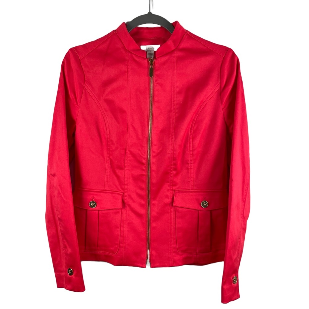 CHARTER CLUB ZIPPER BLAZER | Deep Pink | Size 4